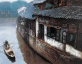 Familles à River Village Paysages de Chine